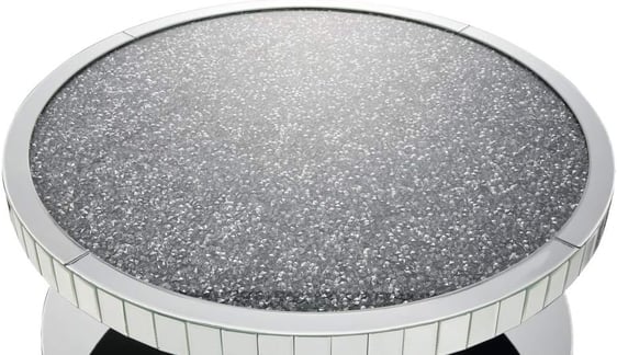 Round Coffee Table Crushed Diamond Glitz sparkle diamond coffee table 90cm Large