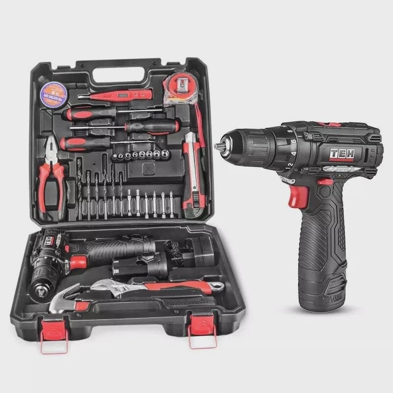 12v Cordless Drill Driver 23Nm 68 Piece Tool Kit TDLI212X