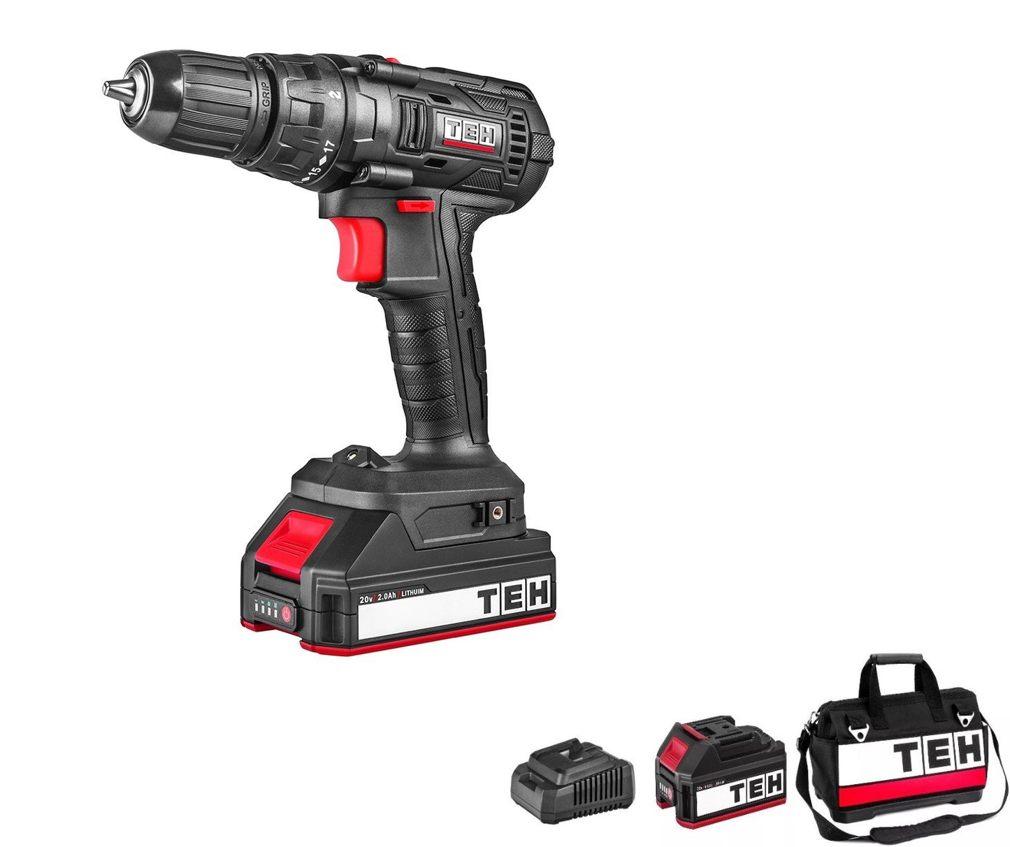 Cordless impact Drill driver 2 Speed 30Nm Starter Kit LD100-2AH