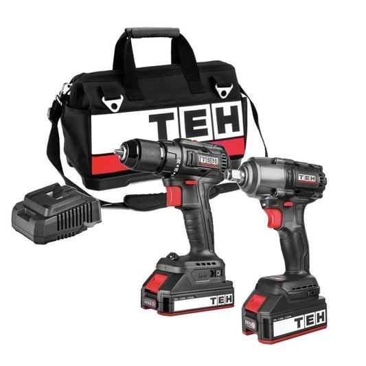 Brushless Impact Drill Driver & Impact Wrench Tool Set 2-piece