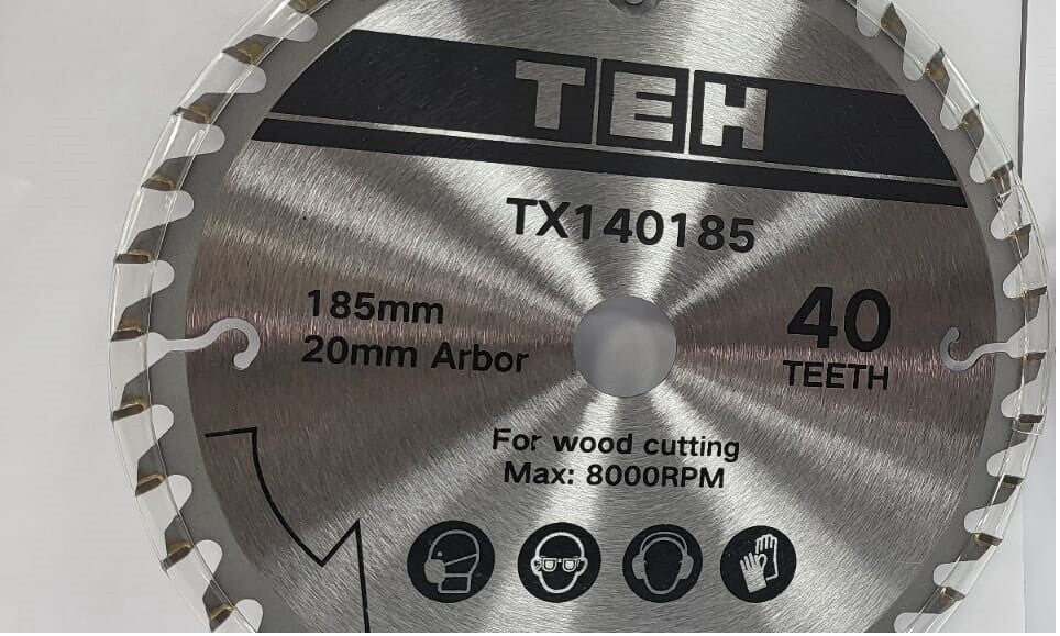 185mm TCT Saw Blade 40t Tungsten carbide teeth 20mm Bore