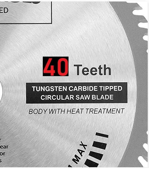 TEH 185mm x 20mm 40t Teeth Wood Cutting TCT Circular Saw Blade Disc fits Evolution Bosch Makita (Twin Pak )