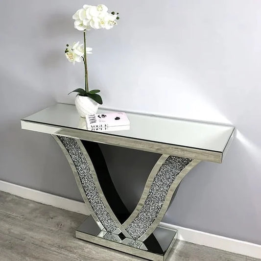 Diamond Crush | V Bottom Console Table 120CM